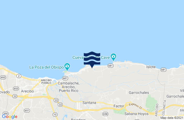 Karte der Gezeiten Santana Barrio, Puerto Rico