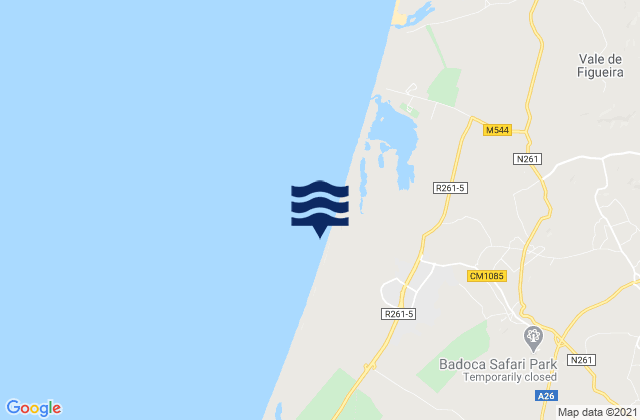 Karte der Gezeiten Santo André, Portugal