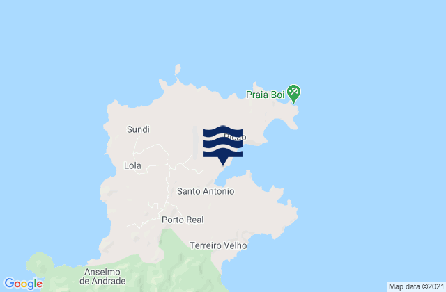 Karte der Gezeiten Santo Antonio (Ilha do Principe), Sao Tome and Principe