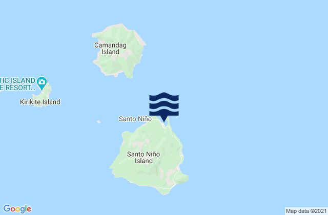 Karte der Gezeiten Santo Niño, Philippines