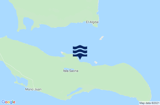 Karte der Gezeiten Saona Isla, Dominican Republic
