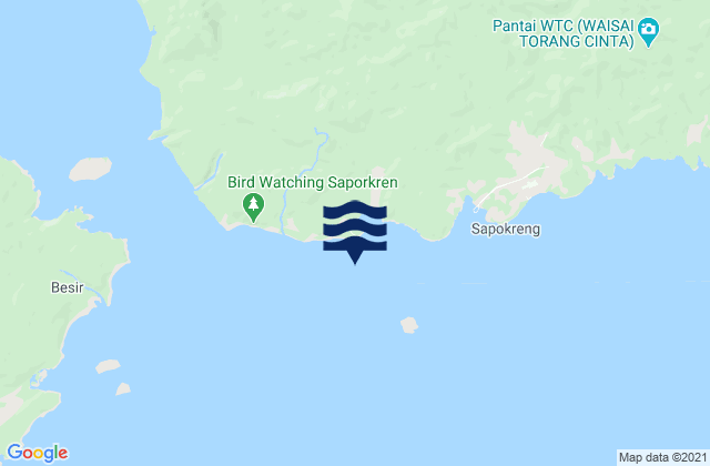 Karte der Gezeiten Saonek Dampier Strait, Indonesia
