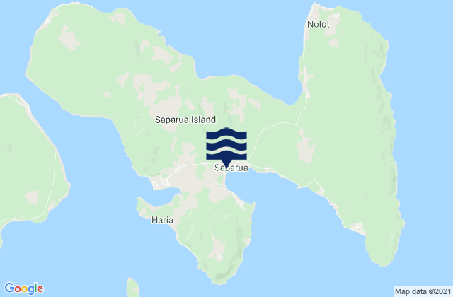 Karte der Gezeiten Saparua, Indonesia