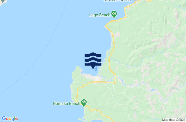 Karte der Gezeiten Sarangani Bay, Philippines