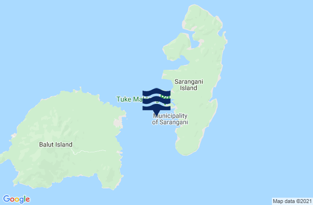 Karte der Gezeiten Sarangani Island, Philippines