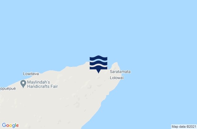 Karte der Gezeiten Saratamata, Vanuatu