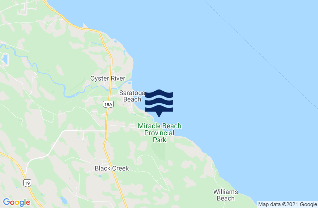 Karte der Gezeiten Saratoga Beach, Canada