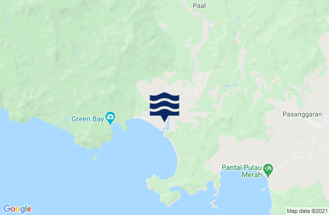 Karte der Gezeiten Sarongan, Indonesia