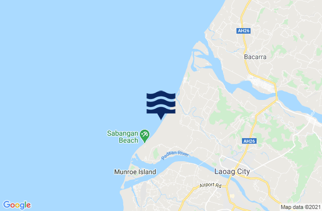 Karte der Gezeiten Sarrat, Philippines