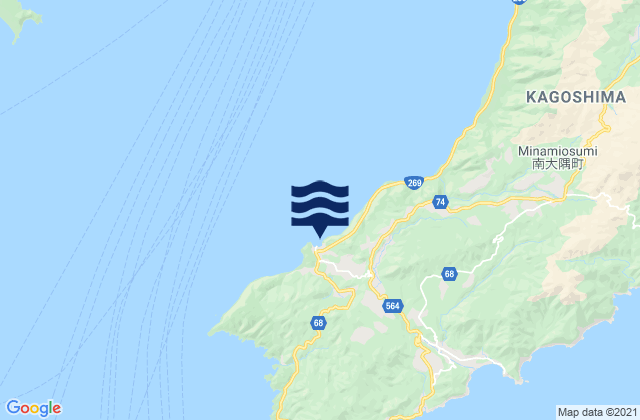 Karte der Gezeiten Sataizashiki, Japan