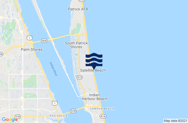 Karte der Gezeiten Satellite Beach, United States