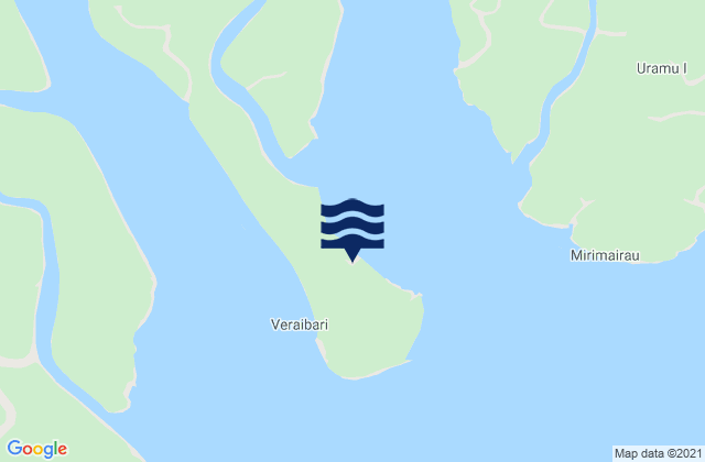 Karte der Gezeiten Saumao Peninsula, Papua New Guinea