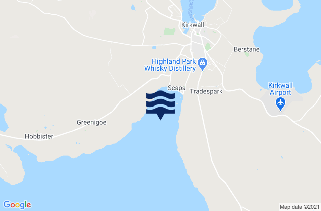 Karte der Gezeiten Scapa Bay, United Kingdom