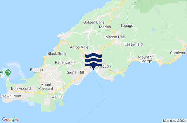 Karte der Gezeiten Scarborough (Trinidad and Tobago), Trinidad and Tobago