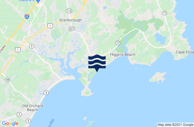 Karte der Gezeiten Scarborough Beach, United States