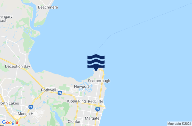 Karte der Gezeiten Scarborough, Australia