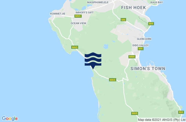 Karte der Gezeiten Scarborough Point, South Africa