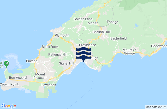 Karte der Gezeiten Scarborough, Trinidad and Tobago