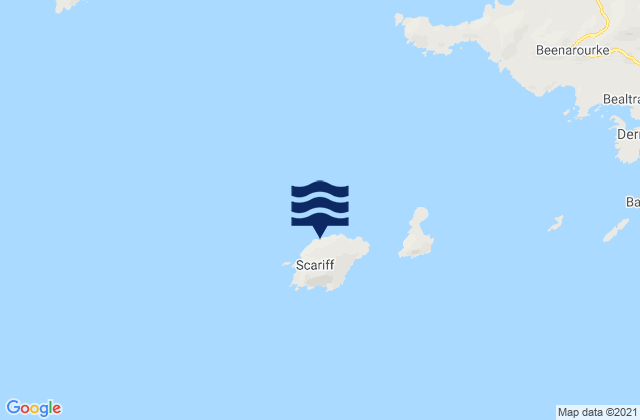 Karte der Gezeiten Scariff Island, Ireland