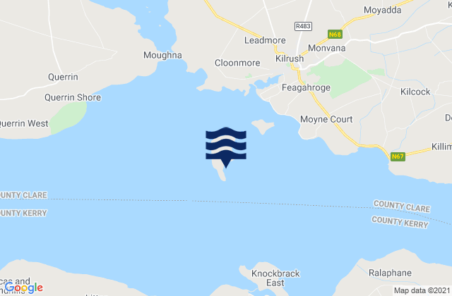 Karte der Gezeiten Scattery Island, Ireland