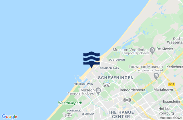 Karte der Gezeiten Scheveningen, Netherlands