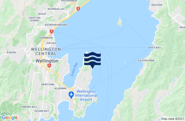 Karte der Gezeiten Scorching Bay, New Zealand