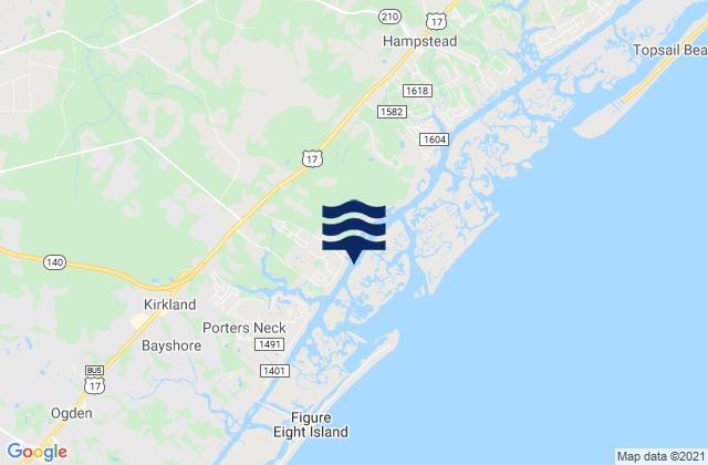 Karte der Gezeiten Scotts Hill Marina, United States