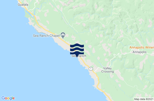 Karte der Gezeiten Sea Ranch, United States
