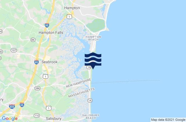 Karte der Gezeiten Seabrook Beach, United States