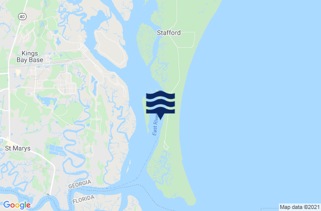 Karte der Gezeiten Seacamp Dock Cumberland Island, United States