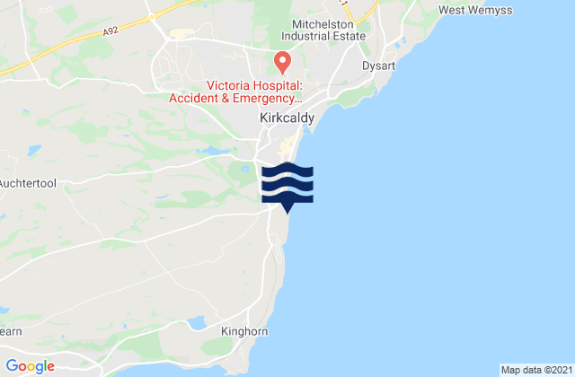 Karte der Gezeiten Seafield Beach, United Kingdom