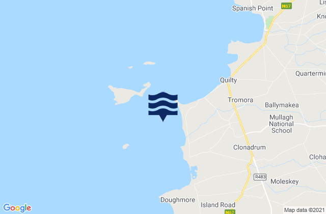 Karte der Gezeiten Seafield Point, Ireland