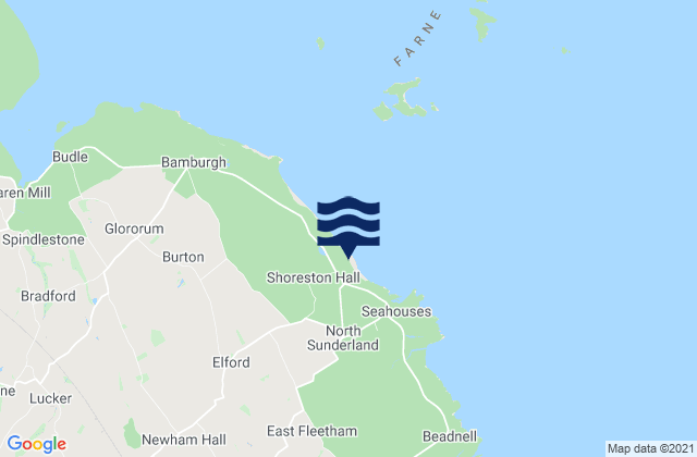 Karte der Gezeiten Seahouses North Beach, United Kingdom