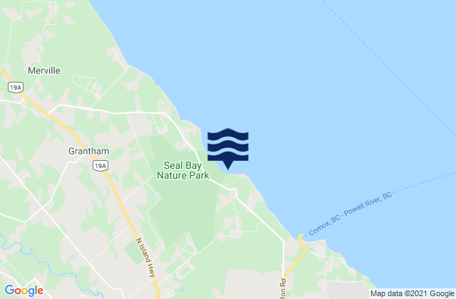 Karte der Gezeiten Seal Bay, Canada