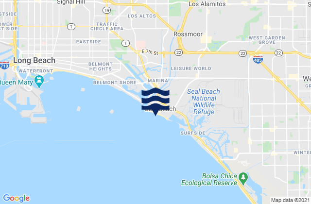 Karte der Gezeiten Seal Beach Pier, United States