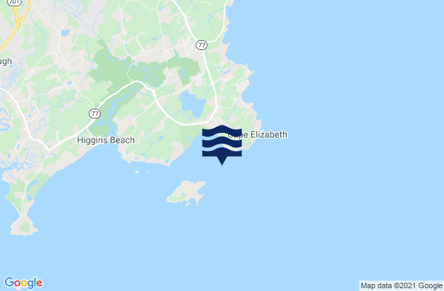 Karte der Gezeiten Seal Cove Cape Elizabeth, United States