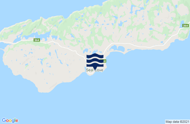Karte der Gezeiten Seal Cove, Canada