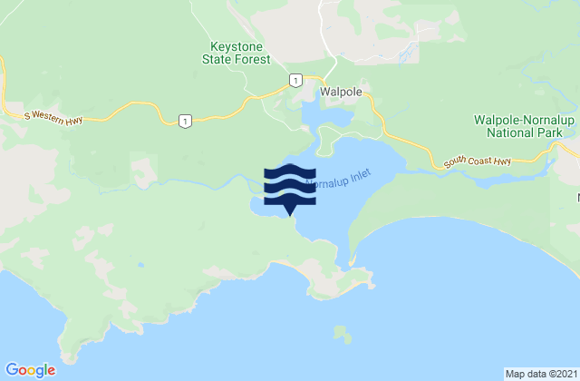 Karte der Gezeiten Sealers Cove, Australia