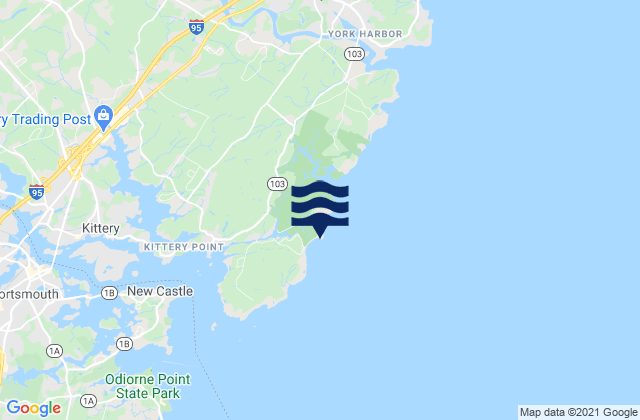 Karte der Gezeiten Seapoint (Cutts Island), United States