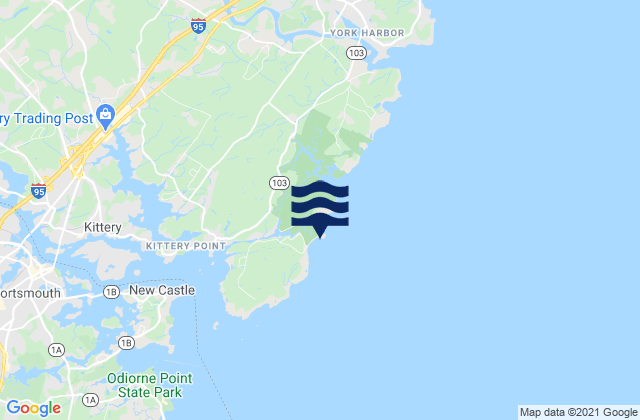 Karte der Gezeiten Seapoint Cutts Island, United States