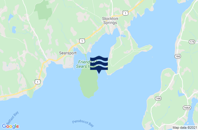 Karte der Gezeiten Sears Island, United States
