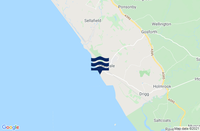 Karte der Gezeiten Seascale Beach, United Kingdom