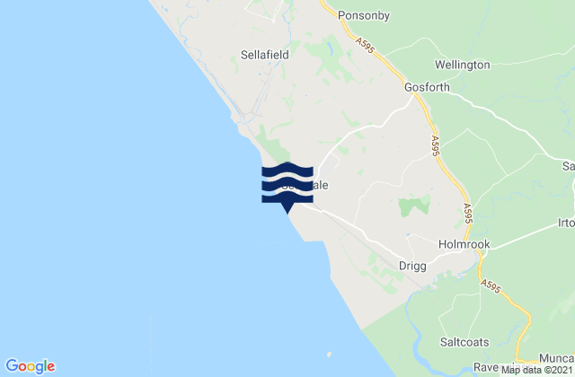 Karte der Gezeiten Seascale, United Kingdom