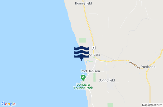 Karte der Gezeiten Seaspray Beach, Australia