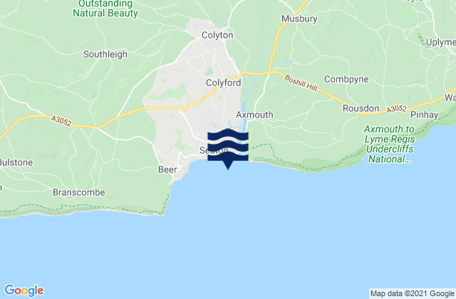 Karte der Gezeiten Seaton Bay, United Kingdom