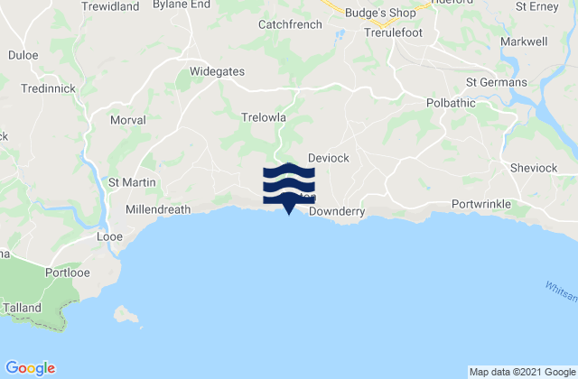 Karte der Gezeiten Seaton Beach, United Kingdom
