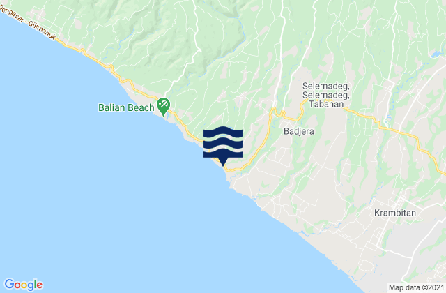 Karte der Gezeiten Selemadeg Kelod, Indonesia