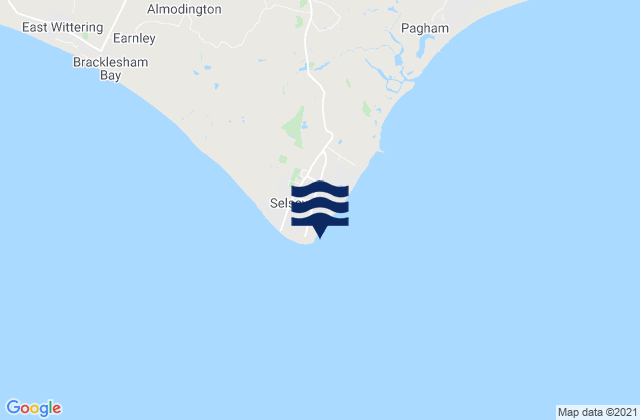 Karte der Gezeiten Selsey, United Kingdom