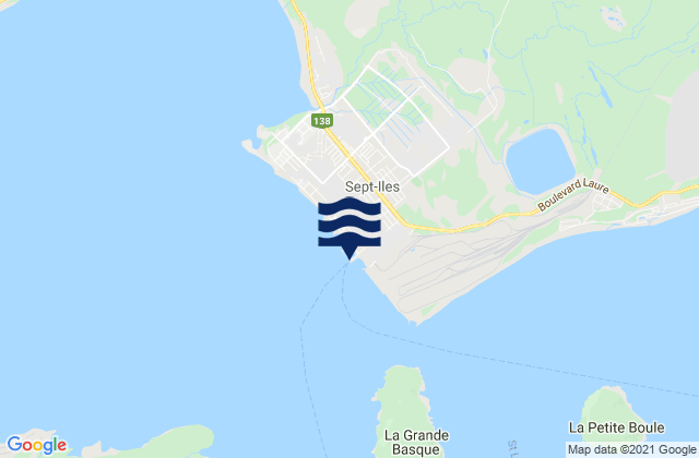 Karte der Gezeiten Sept-Îles, Canada