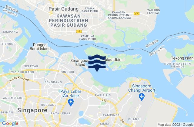 Karte der Gezeiten Serangoon Harbour, Singapore